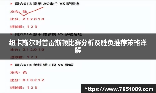 纽卡斯尔对普雷斯顿比赛分析及胜负推荐策略详解